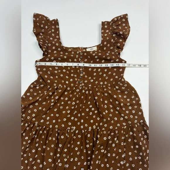 Entro Ditsy Floral Ruffle Tier Lined Romper Size Small - Picture 4 of 9